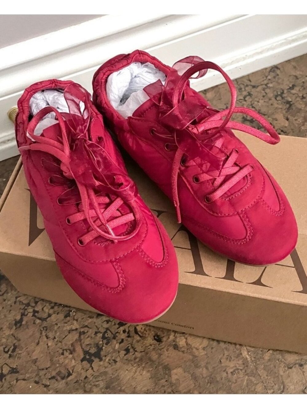 VIVAIA Brick Red Jogger Re-Nylon Sneakerina (Yancy) Sneakers - 35/5, TRIED-ON